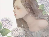 手绘头像女生唯美,描绘清新气质的艺术画卷”